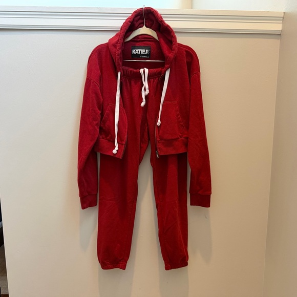 Katie J NYC Pants - Women’s XS Katie J NYC Vibrant Red Lounge Set